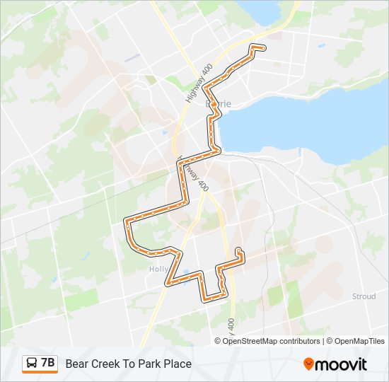 7B bus Line Map