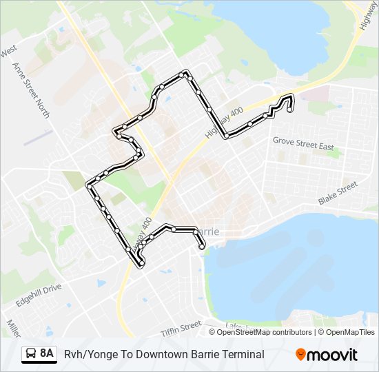 8A bus Line Map