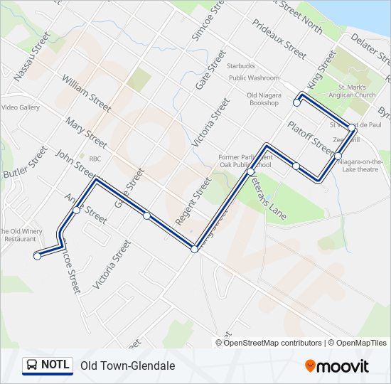 NOTL bus Line Map