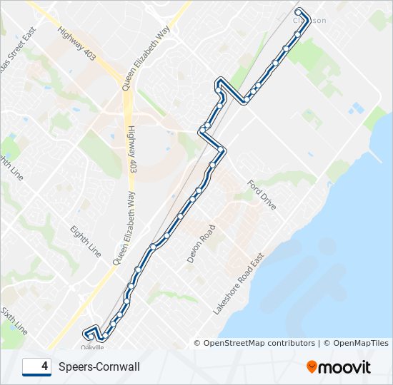 4 Route: Schedules, Stops & Maps - West - Oakville Go (Updated)