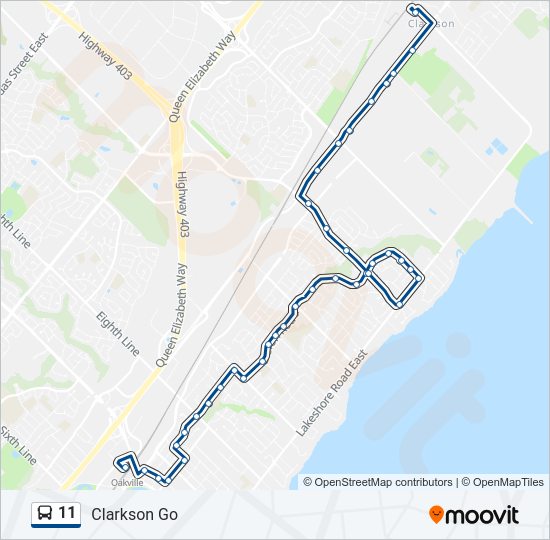 11 bus Line Map