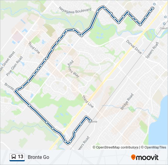 13 bus Line Map