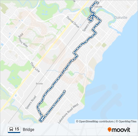 Plan de la ligne 15 de bus