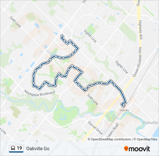 19 bus Line Map