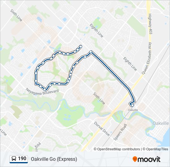 190 bus Line Map