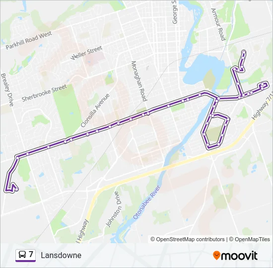 7 Bus Line Map