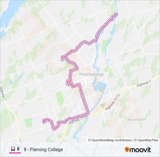 8 bus Line Map