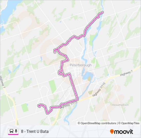 8 bus Line Map