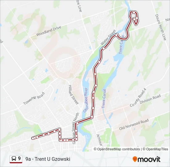 9 Bus Line Map