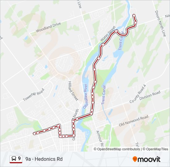 9 bus Line Map