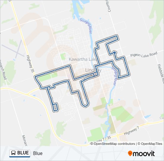 BLUE bus Line Map