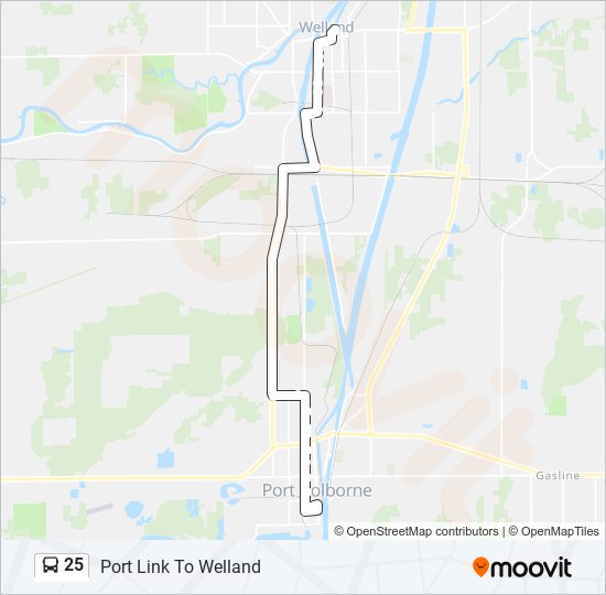 Plan de la ligne 25 de bus