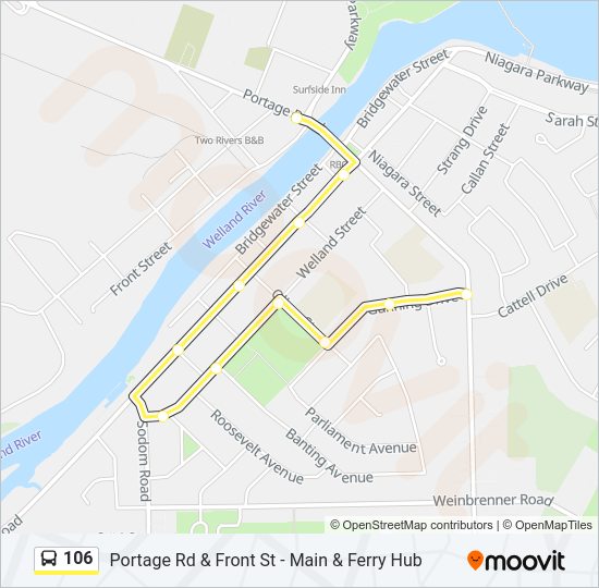 106 bus Line Map