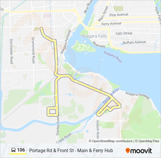 106 bus Line Map