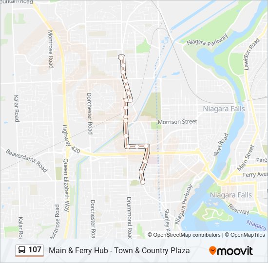 107 bus Line Map