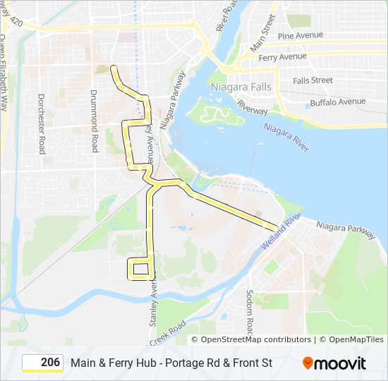 206 bus Line Map