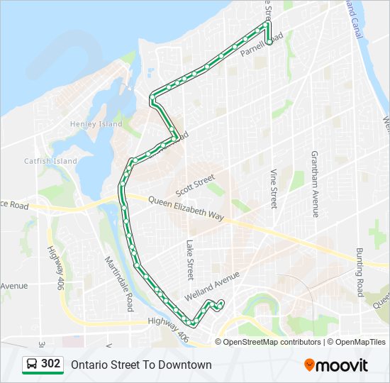 302 bus Line Map