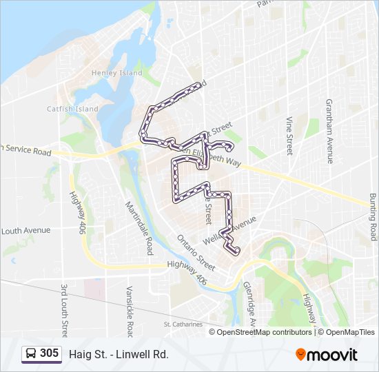 305 bus Line Map