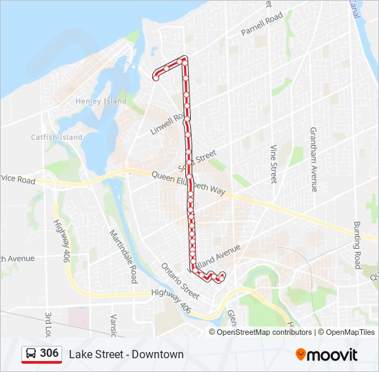 Plan de la ligne 306 de bus