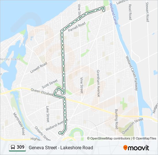 309 bus Line Map