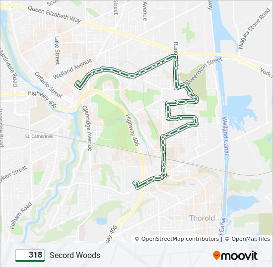 Plan de la ligne 318 de bus