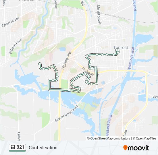 Plan de la ligne 321 de bus