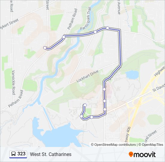 Plan de la ligne 323 de bus