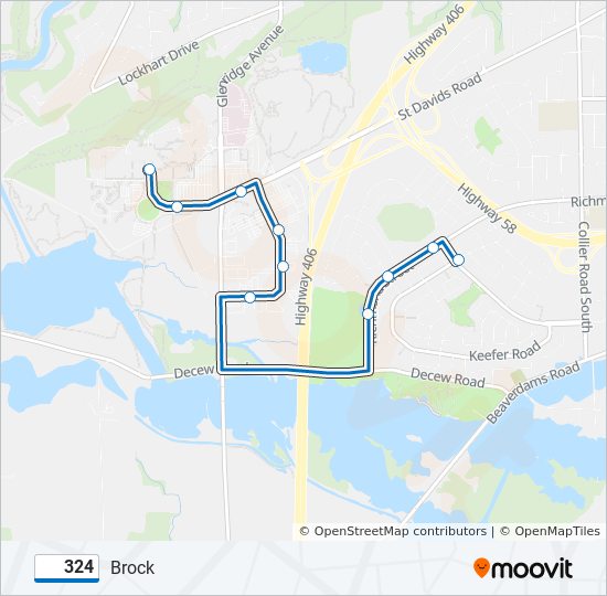 Plan de la ligne 324 de bus