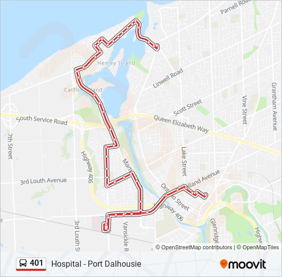 401 bus Line Map