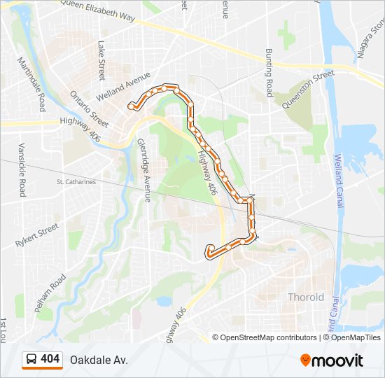 404 bus Line Map