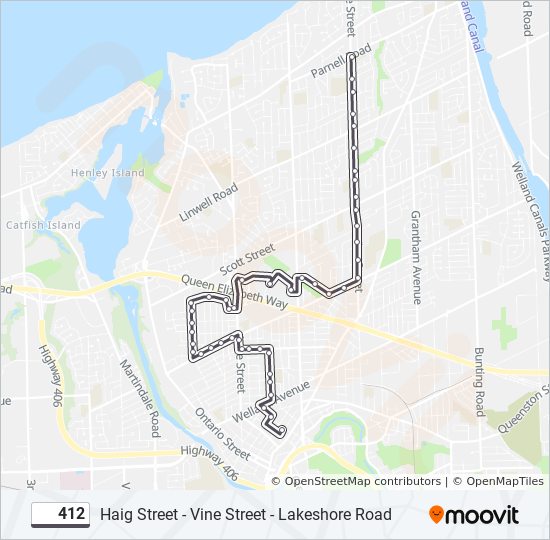 412 bus Line Map