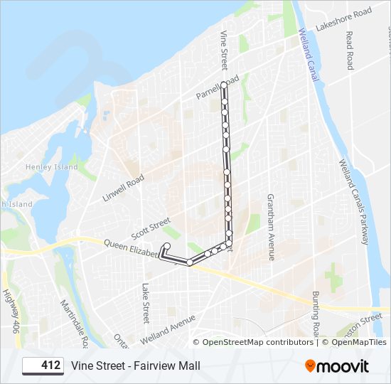 412 bus Line Map