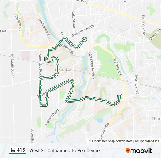 415 bus Line Map