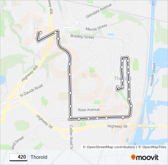 420 bus Line Map