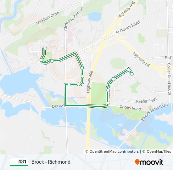 431 bus Line Map