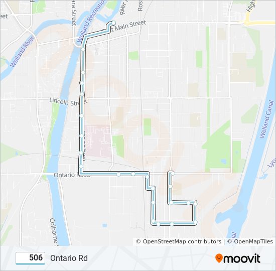 506 bus Line Map