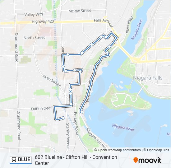 BLUE bus Line Map