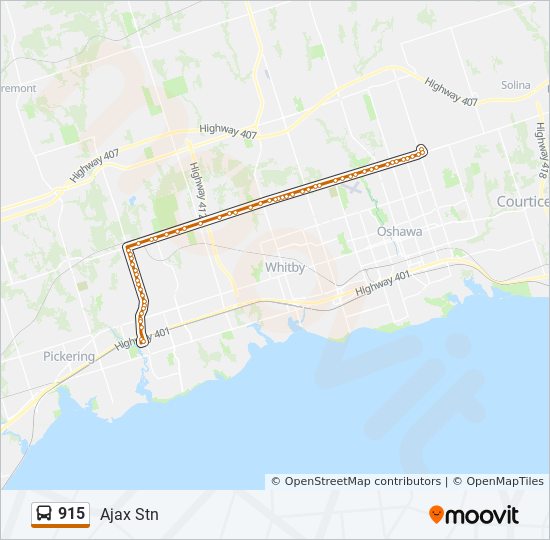 Directions To Ajax Ontario 915 Route: Schedules, Stops & Maps - Ajax Station (Updated)