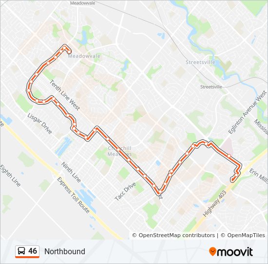 Directions To Erin Ontario 46 Route: Schedules, Stops & Maps - Northbound (Updated)