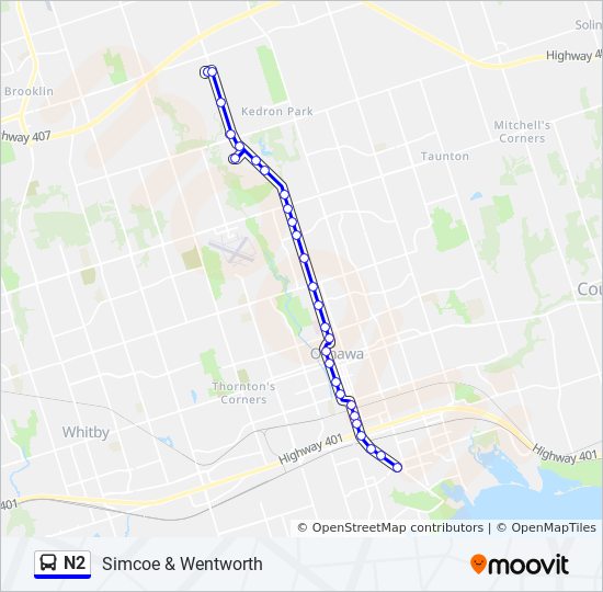 Directions To Simcoe Ontario N2 Route: Schedules, Stops & Maps - Simcoe & Wentworth (Updated)