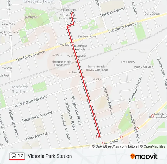 12 Bus Line Map