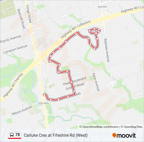 78 bus Line Map