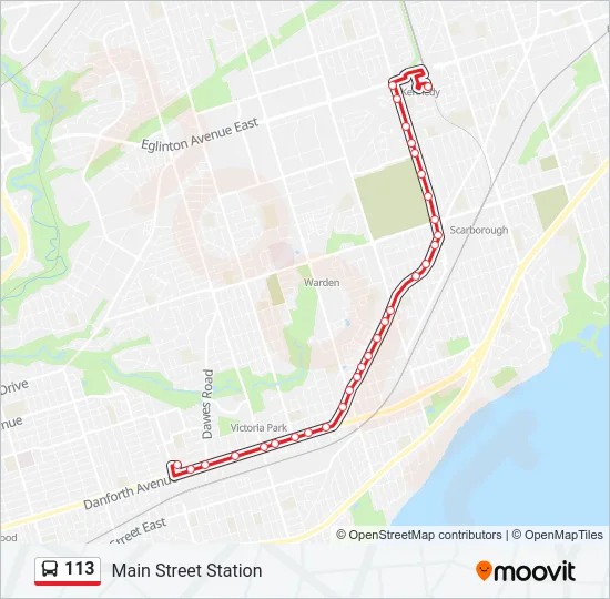 113 Bus Line Map