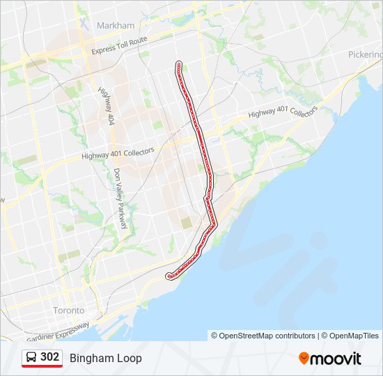 302 bus Line Map