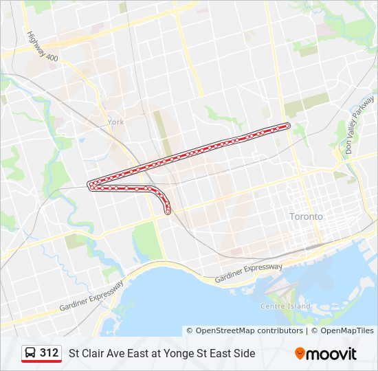 312 bus Line Map