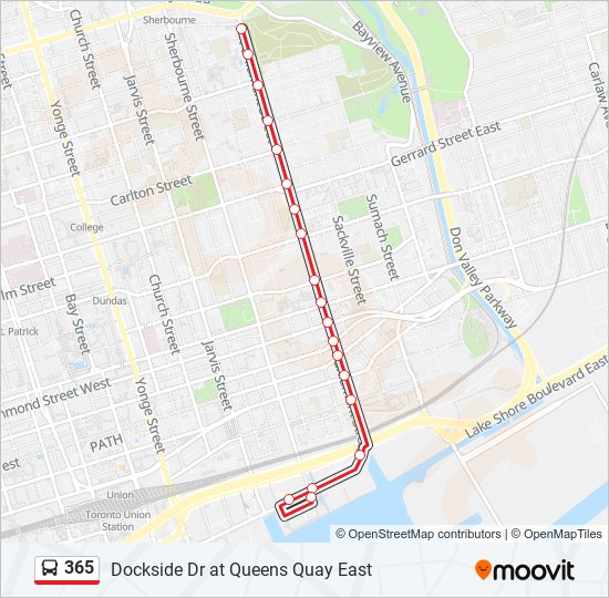 365 bus Line Map