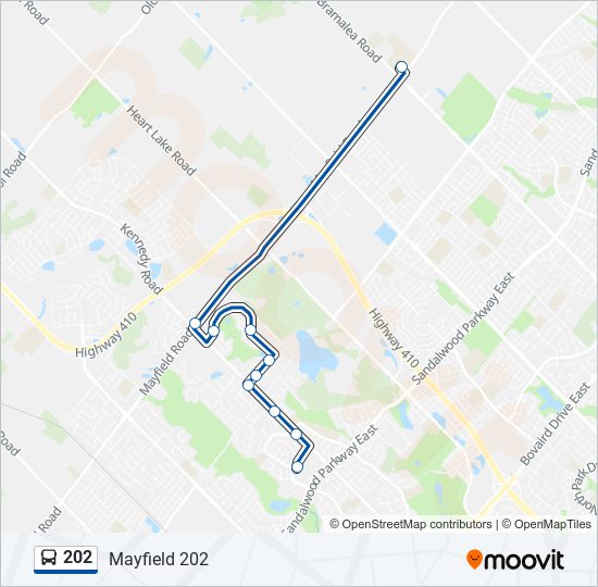 202 bus Line Map