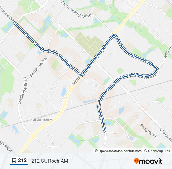 212 bus Line Map