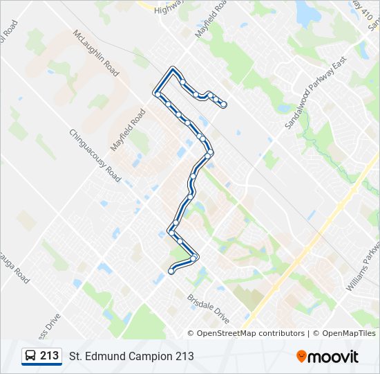 213 bus Line Map