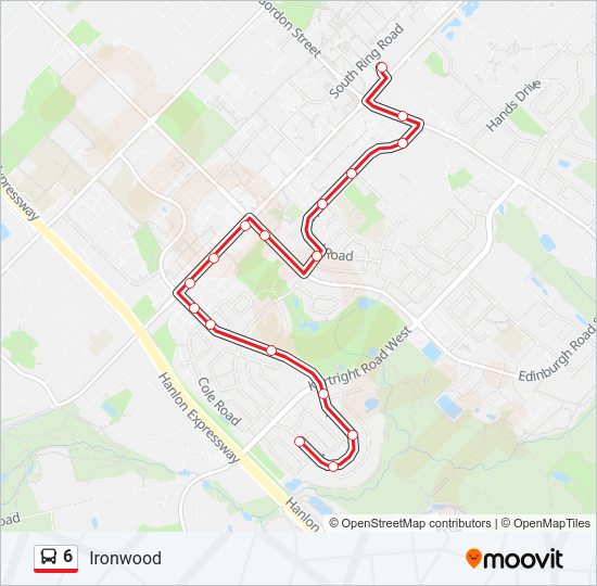 6 bus Line Map